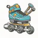 roller skate tattoo design idea