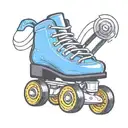 roller skate tattoo design idea