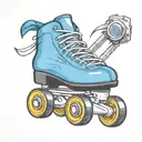 roller skate tattoo design idea