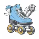 roller skate tattoo design idea