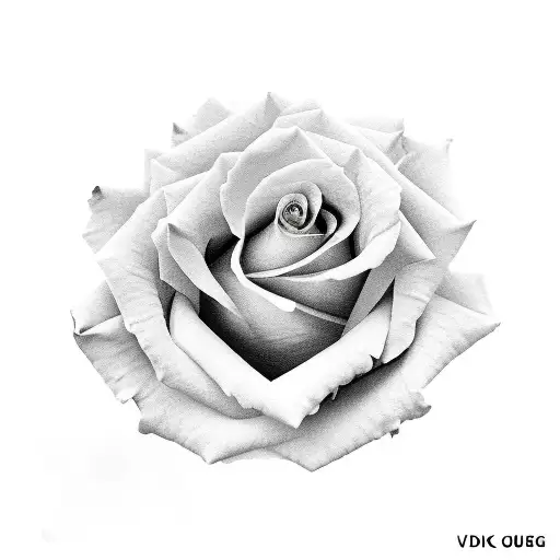 Burning Rose tattoo design idea