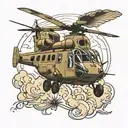 chinook helicopter tattoo design idea
