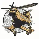 chinook helicopter tattoo design idea