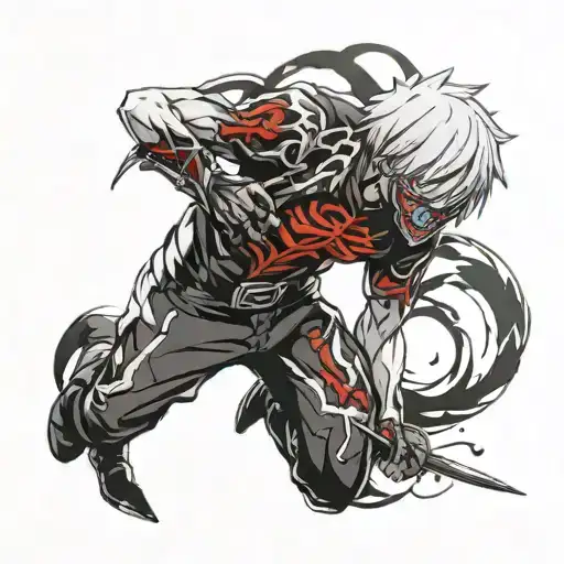 ken kaneki tokyo ghoul tattoo design idea