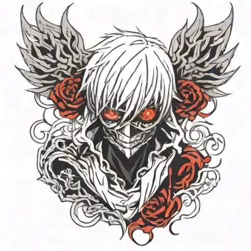 ken kaneki tokyo ghoul tattoo design idea