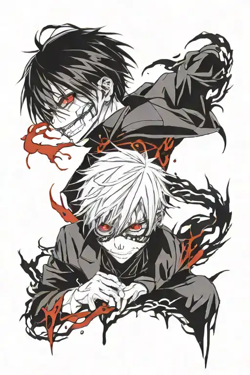 ken kaneki tokyo ghoul tattoo design idea