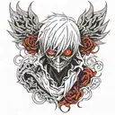 ken kaneki tokyo ghoul tattoo design idea