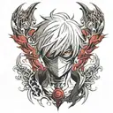 ken kaneki tokyo ghoul tattoo design idea