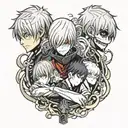 ken kaneki tokyo ghoul tattoo design idea