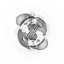 Koi Fish, yin Yang  tattoo design idea