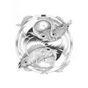 Koi Fish, yin Yang  tattoo design idea