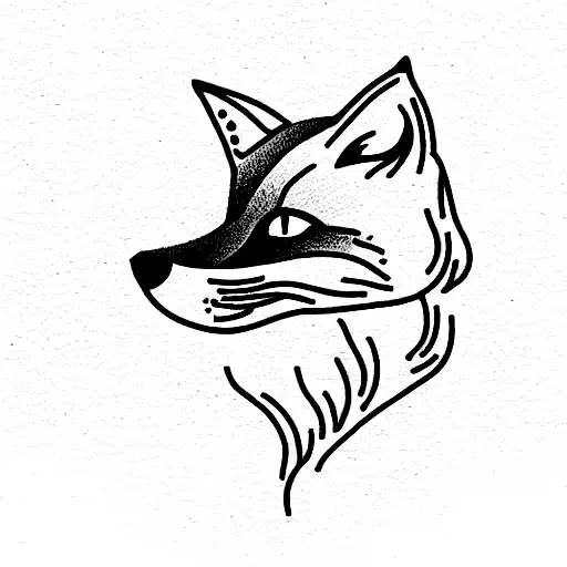  fox tattoo design idea