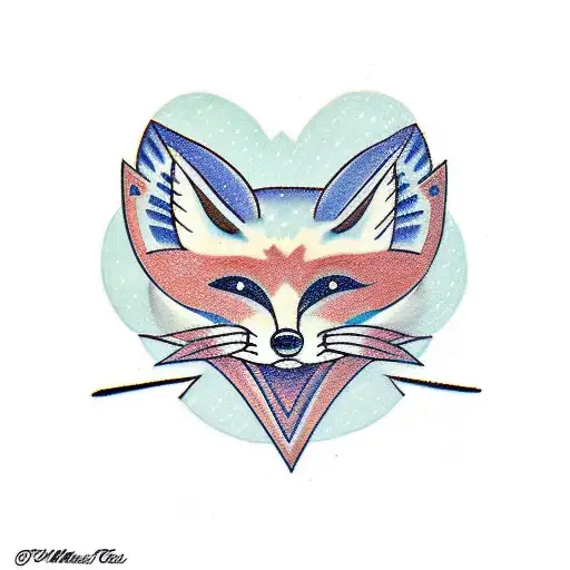 a gemini fox tattoo design idea