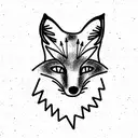  fox tattoo design idea