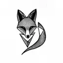  fox tattoo design idea