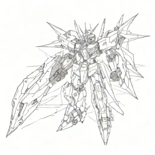 Gundam Deathscythe Hell Custom tattoo design idea