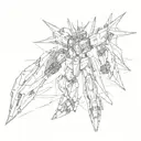 Gundam Deathscythe Hell Custom tattoo design idea
