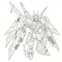 Gundam Deathscythe Hell Custom tattoo design idea