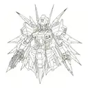 Gundam Deathscythe Hell Custom tattoo design idea