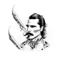 Doc Holliday im your huckleberry tattoo design idea