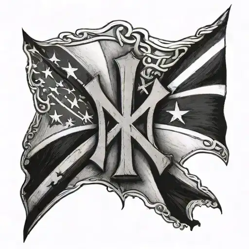 ny Yankees puerto rico flag tattoo design idea