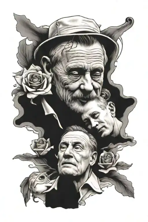 father died , clay , memories tattoo design idea