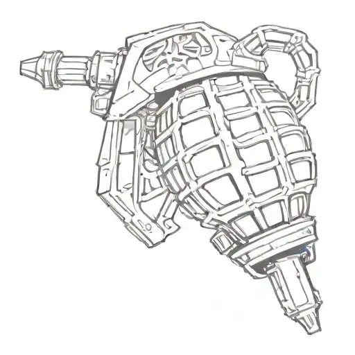 grenade tattoo design idea