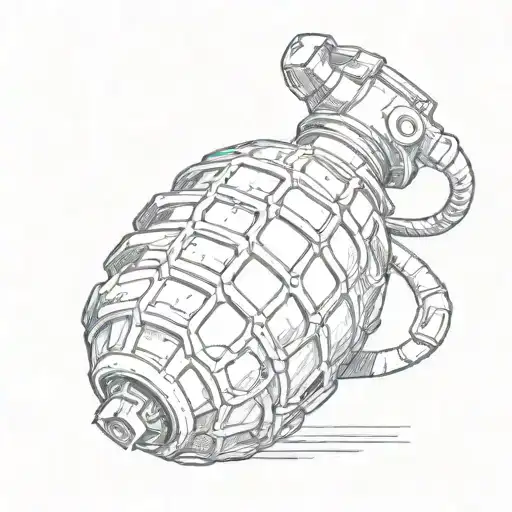 grenade tattoo design idea