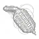 grenade tattoo design idea