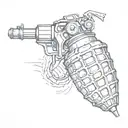 grenade tattoo design idea