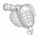 grenade tattoo design idea