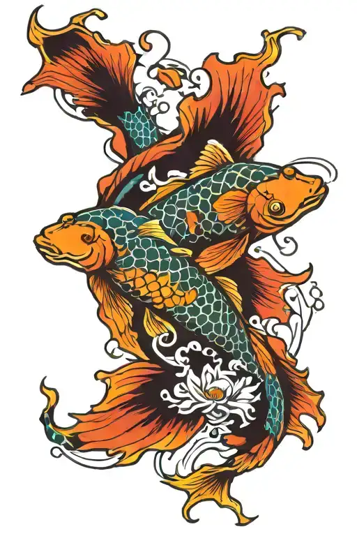 Koi Fish tattoo design idea