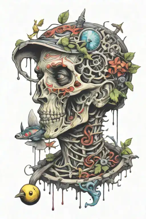 addiction going from negative tattoo design idea