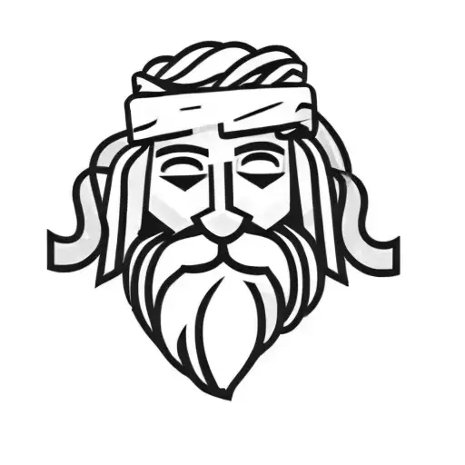 a bearded man with a beard tattoo design idea