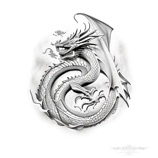 Dragons tattoo hires stock photography and images  Alamy