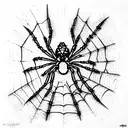 spider in underground style tattoo design idea