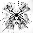 spider in underground style tattoo design idea