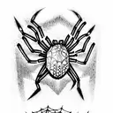 spider in underground style tattoo design idea