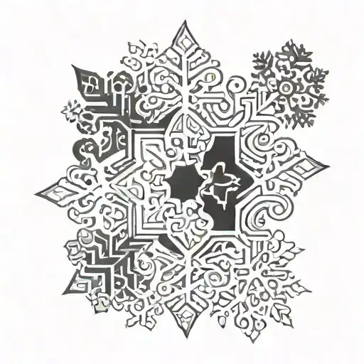 Snowflake tattoo design idea