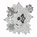 Snowflake tattoo design idea