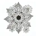 Snowflake tattoo design idea