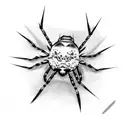 Fine Gothic web with a spider tattoo design idea