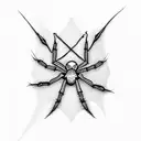 Fine Gothic web with a spider tattoo design idea