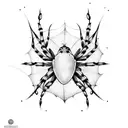 Fine Gothic web with a spider tattoo design idea