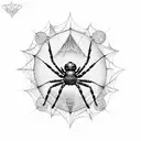 Fine Gothic web with a spider tattoo design idea