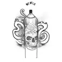 bottle with this is all i am as the message tattoo design idea