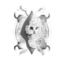 bottle with this is all i am as the message tattoo design idea