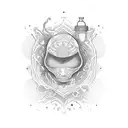 bottle with this is all i am as the message tattoo design idea