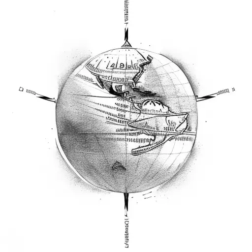 The Greek god atlas holding up the world with "show the world you're there" written around the globe  tattoo design idea