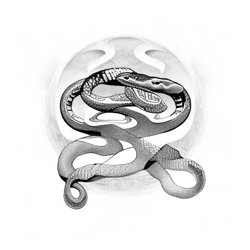 Snake and a Dagger tattoo design idea